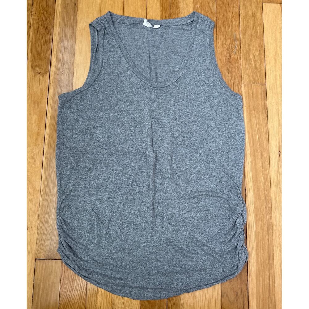 Gap Maternity Tank Top Heather Gray Cinched Sides Stretchy Comfortable Medium